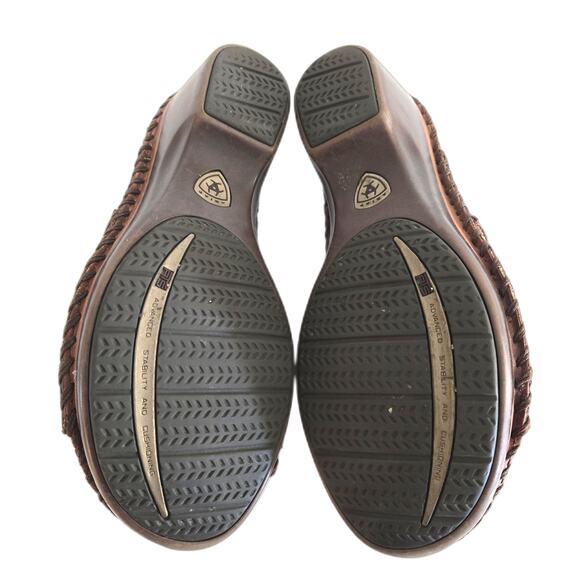 Ariat Brown Leather Slip-On Sandal Clogs – Open Toe – Size 7 - Picture 8 of 13